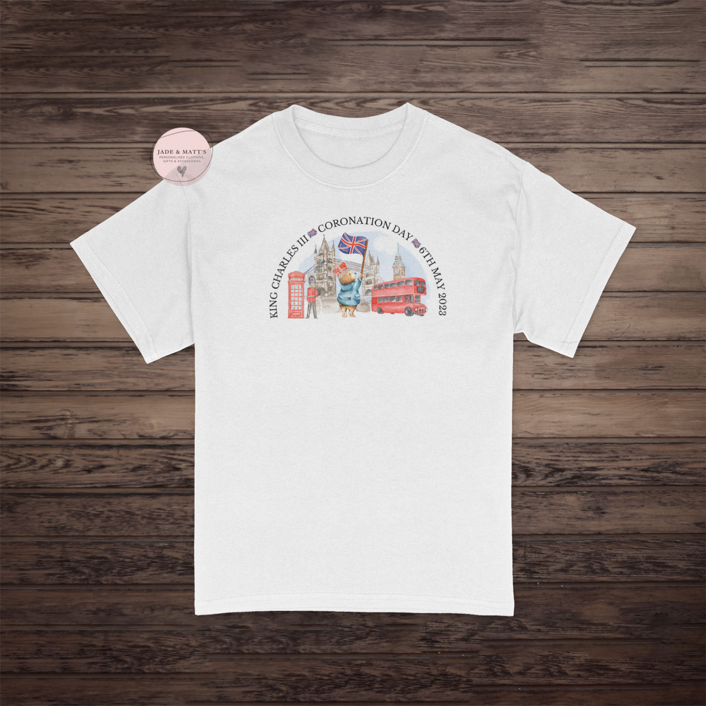 Kings Coronation 2023 | London & Bear arched | unisex t-shirt - white
