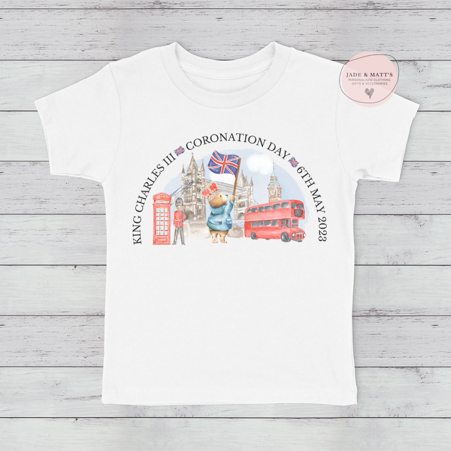 Kings Coronation 2023 | London & Bear | children's t-shirts - white