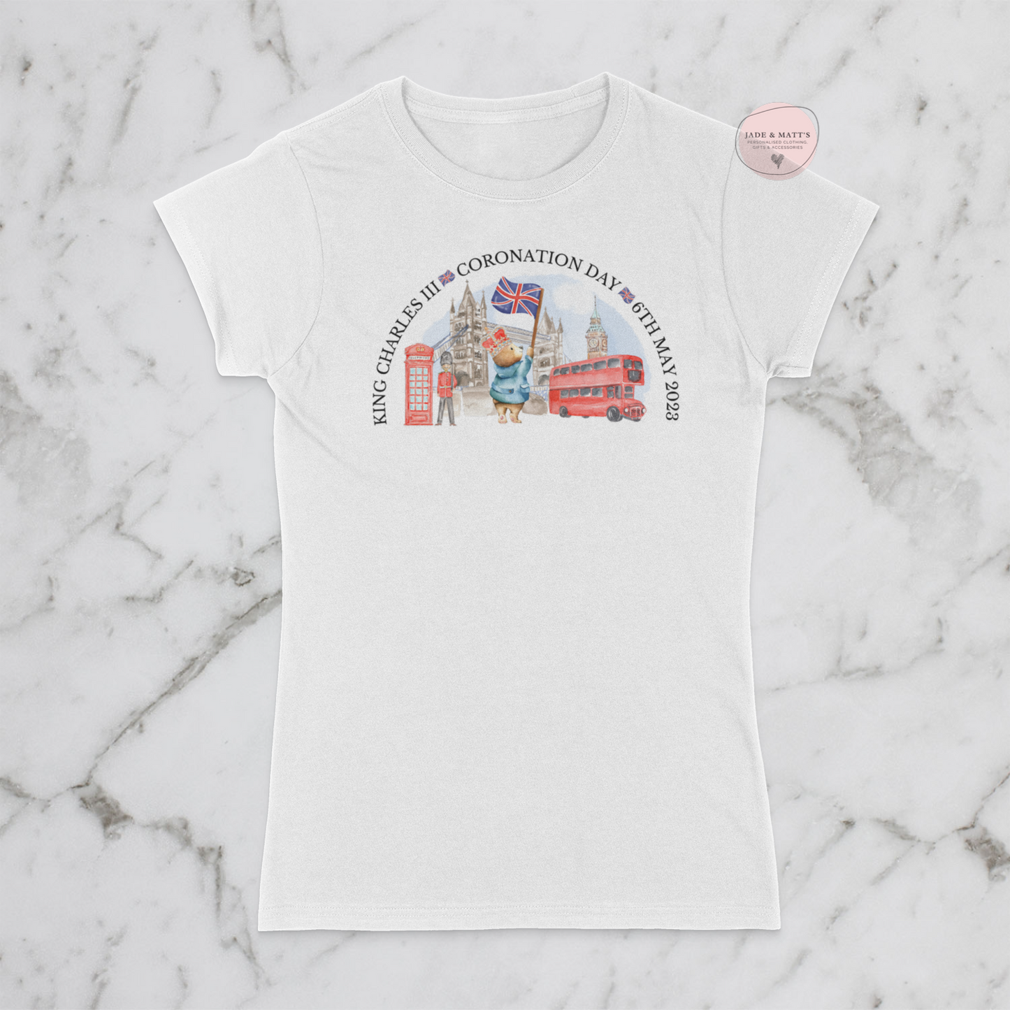 Kings Coronation 2023 | London & Bear arched | women's t-shirt - white