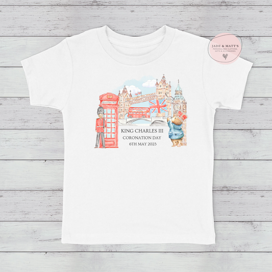 Kings Coronation 2023 |  London | children's t-shirts - white