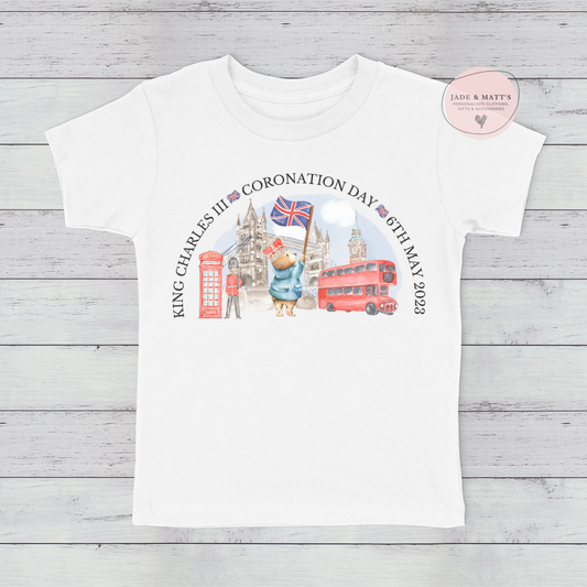 Kings Coronation 2023 |  London & Bear | children's t-shirts - white