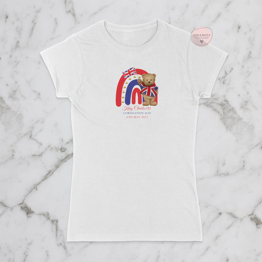 Kings Coronation 2023 | Bear Rainbow | women's t-shirt - white