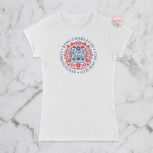 Kings Coronation 2023 logo women's t-shirt - white