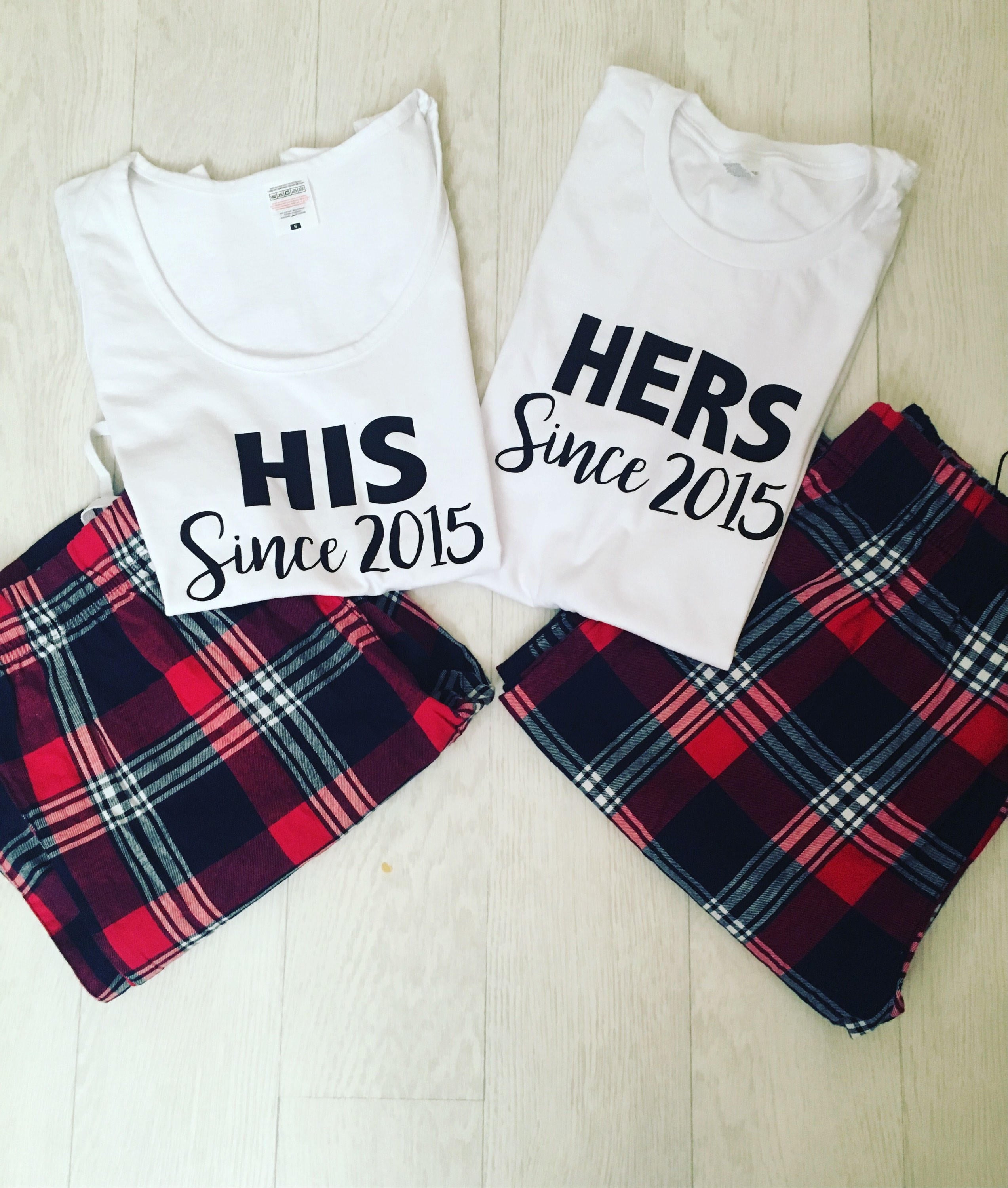 His and hers personalised pyjamas best sale